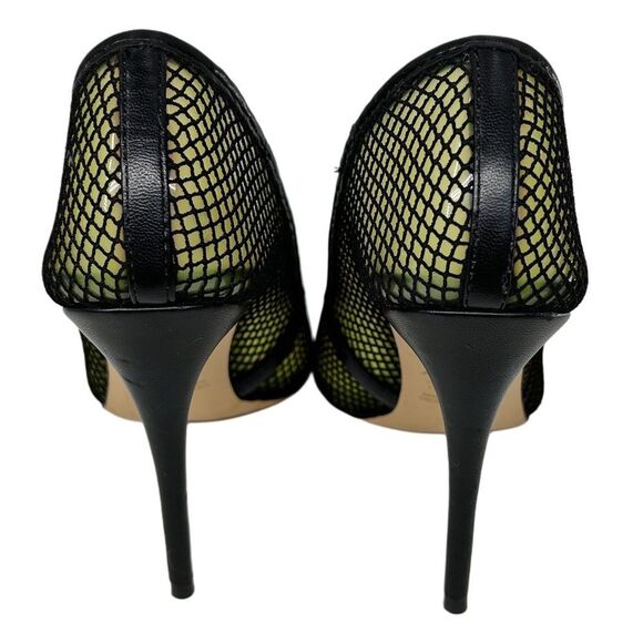Aldo Horelia Mesh Almond Pointed Toe Pump Heels Light Yellow Size 7.5 - Picture 4 of 13